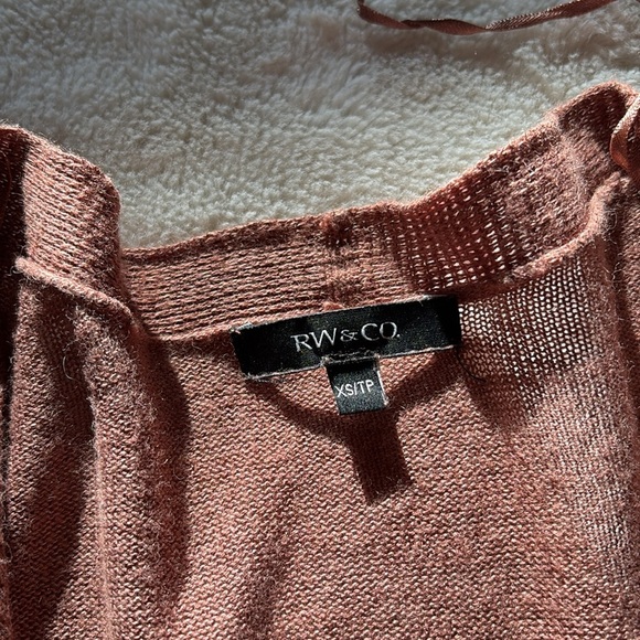 RW&CO Terracotta Open-Front Cardigan – Size XS | Cozy Layers | Flawed Beauty - Picture 2 of 7
